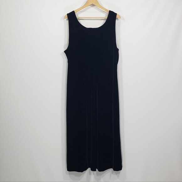 Ronni Nicole Dresses & Skirts - Vintage Ronnie Nicole II  By Ouida  Black Velvet Sleeveless Maxi Dress  22W